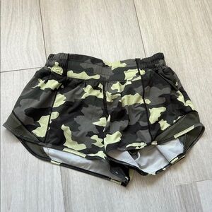 lululemon athletica Camo Athletic Shorts - Black and Green